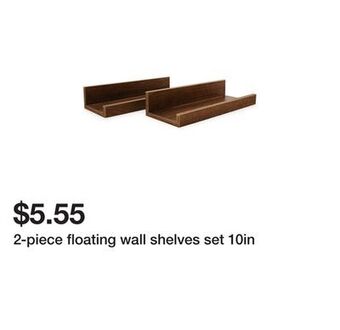 Five Below 2-piece floating wall shelves set 10in offer