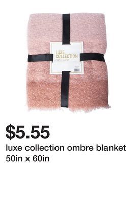 Five Below Luxe collection ombre blanket 50in x 60in offer