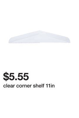 Five Below Clear corner shelf 11in offer