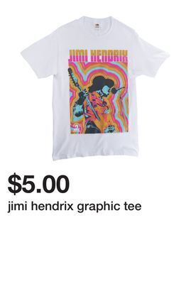 Five Below Jimi hendrix graphic tee offer