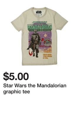 Five Below Star wars the mandalorian graphic tee offer