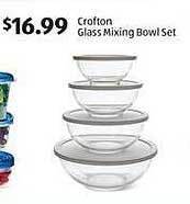 Aldi Crofton glass mixing bowl set offer