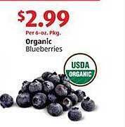 Aldi Organic blueberries offer