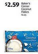 Aldi Baker's corner coconut flakes offer