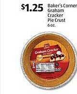 Aldi Baker's corner graham cracker pie crust offer