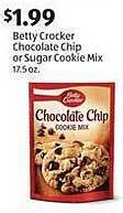 Aldi Betty crocker chocolate chip or sugar cookie mix offer
