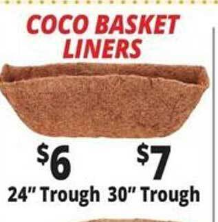 Ocean State Job Lot Coco basket liners offer