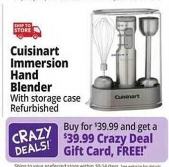 Ocean State Job Lot Cuisinart immersion hand blender offer