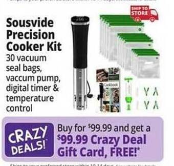 Ocean State Job Lot Sousvide precision cooker kit offer