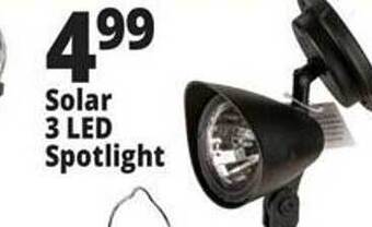Ocean State Job Lot Solar 3 led spotlight offer