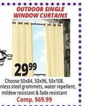 Ocean State Job Lot Outdoor single window curtains offer