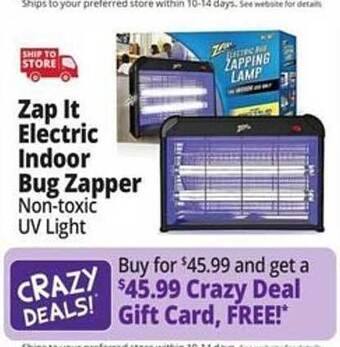 Ocean State Job Lot Zap it electric indoor bug zapper offer