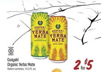 Sprouts Farmers Market Guayaki organic yerba mate offer