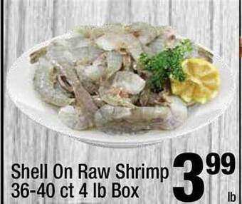 Super King Markets Shell on raw shrimp offer