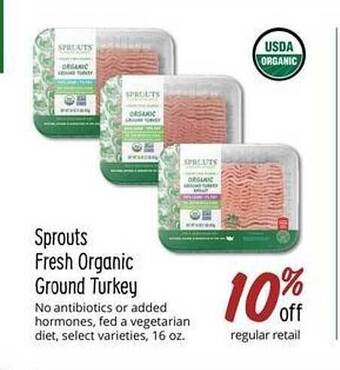 Sprouts Farmers Market Sprouts fresh organic ground turkey offer