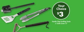 Family Dollar Family chef grilling tools or grill cover offer
