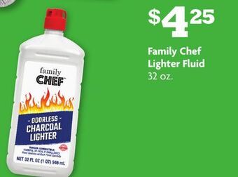 Family Dollar Family chef lighter fluid offer