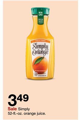 Target Simply 52-fl.-oz. orange juice offer