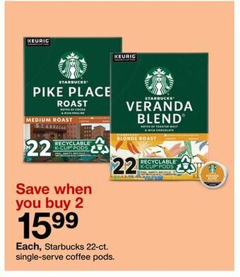 Target Starbucks 22-ct. single-serve coffee pods offer