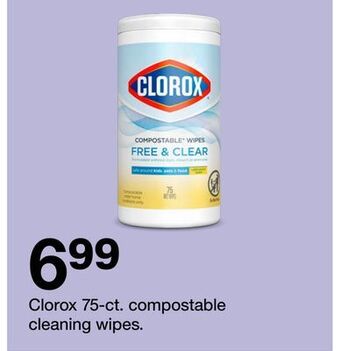 Target Clorox 75-ct. compostable cleaning wipes offer
