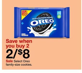 Target Select oreo family-size cookies offer