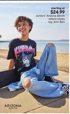 JC Penney Juniors' arizona denim offer