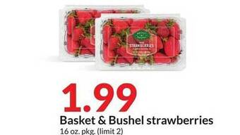 Hy-Vee Basket & bushel strawberries offer