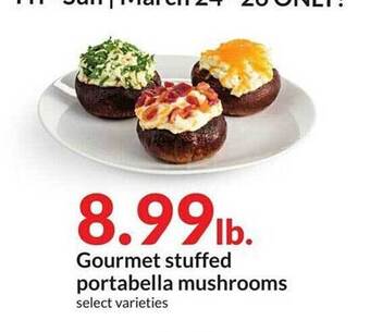 Hy-Vee Gourmet stuffed portabella mushrooms offer