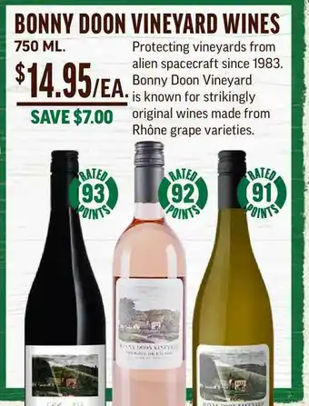 Central Market Bonny Doon Vineyard Wines offer