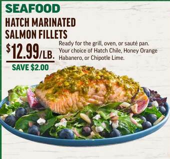 Central Market Hatch Marinated Salmon Fillets offer
