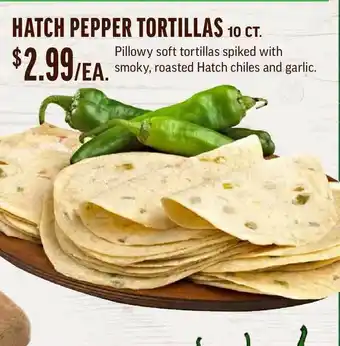 Central Market Hatch Pepper Tortillas 10 Ct. offer