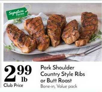 Pavilions Pork Shoulder Country Style Ribs Or Butt Roast offer