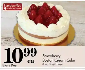 Pavilions Strawberry Boston Cream Cake 8 In. offer