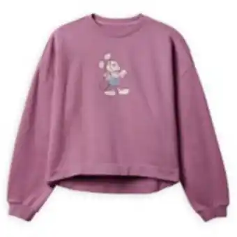 Mickey mouse genuine mousewear pullover sweatshirt for women – plum