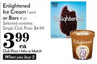 Pavilions Enlightened Ice Cream 1 Pint Or Bars 4 Ct. offer
