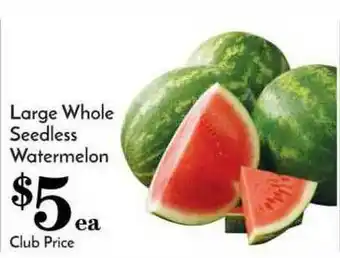 Pavilions Large Whole Seedless Watermelon offer