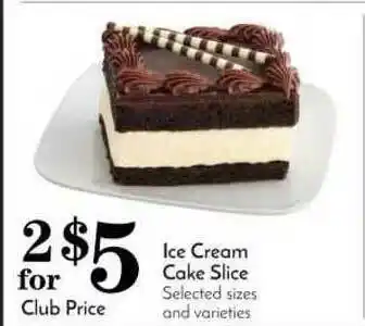 Pavilions Ice Cream Cake Slice offer