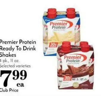 Pavilions Premier Protein Ready To Drink Shakes offer