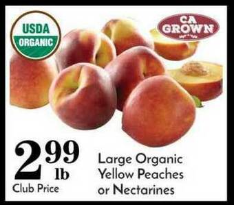 Pavilions Large Organic Yellow Peaches Or Nectarines offer