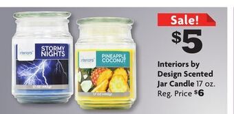Family Dollar Interiors by design scented jar candle offer