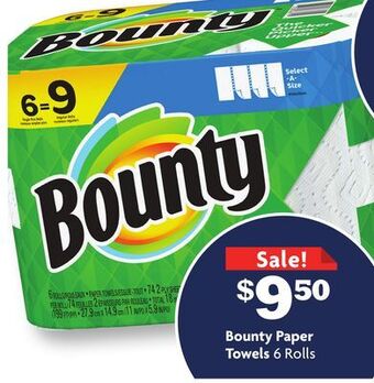 Family Dollar Bounty paper towels offer