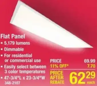 Menards Flat Panel offer