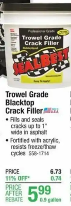 Menards Trowel Grade Blacktop Crack Filler offer