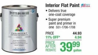 Menards Interior Flat Paint offer