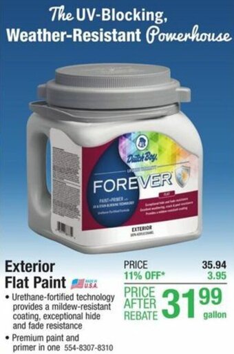 Menards Exterior Flat Paint offer