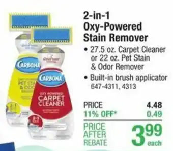 Menards 2-In-1 Oxy-Powered Stain Remover offer