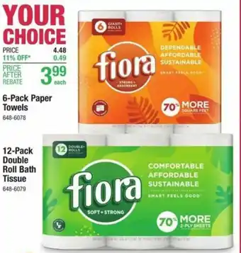 Menards 12-Pack Double Roll Bath Tissue, 6-Pack Paper Towels offer