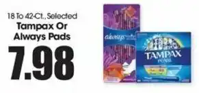 Tampax Or Always Pads