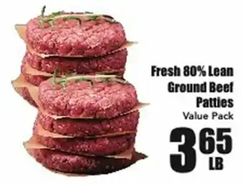 Fresh 80% Lean Ground Beef Patties