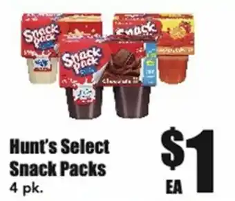 Warehouse Market Hunt's Select Snack Packs offer